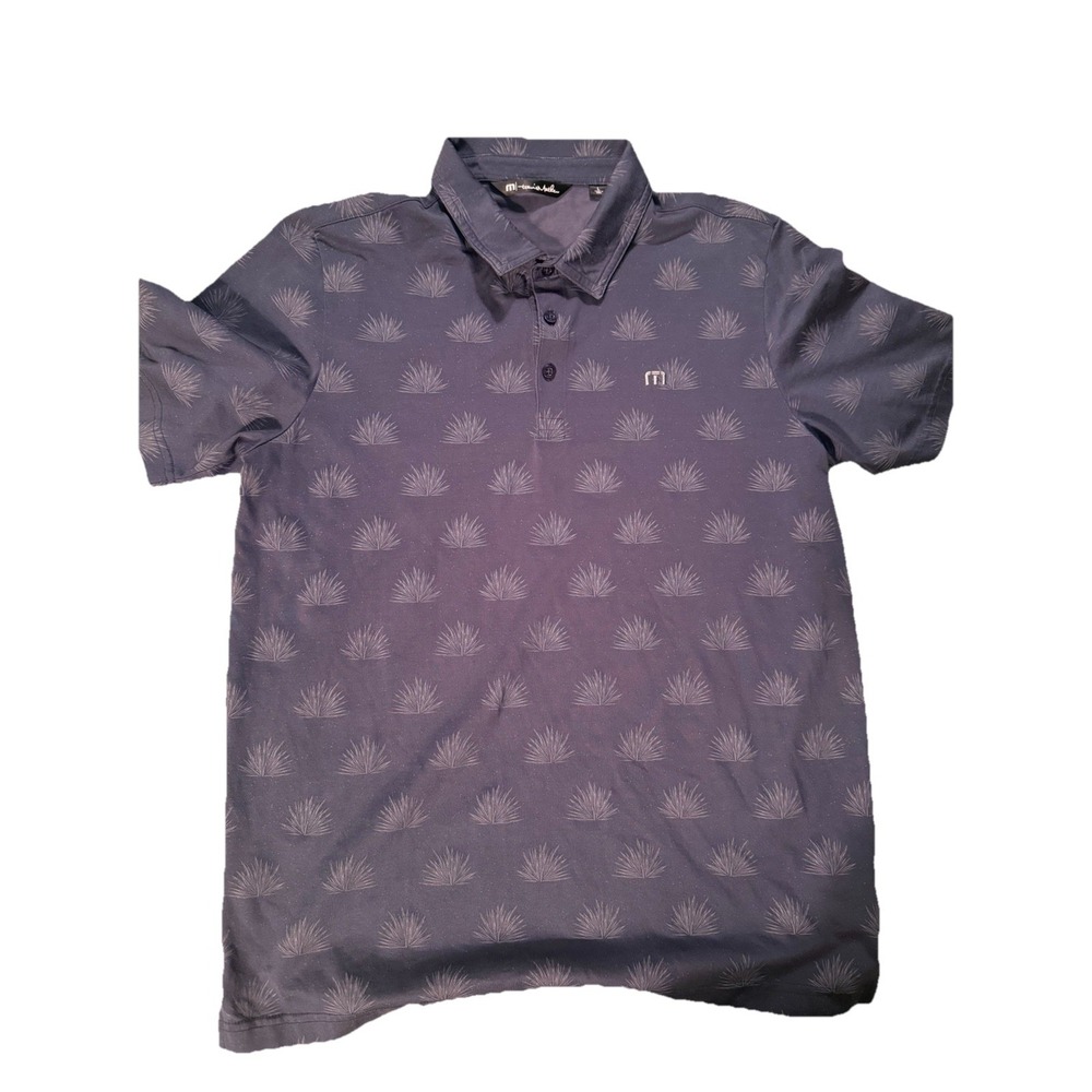 Travis Matthew Grey Floral/Bush Print Golf Polo size L